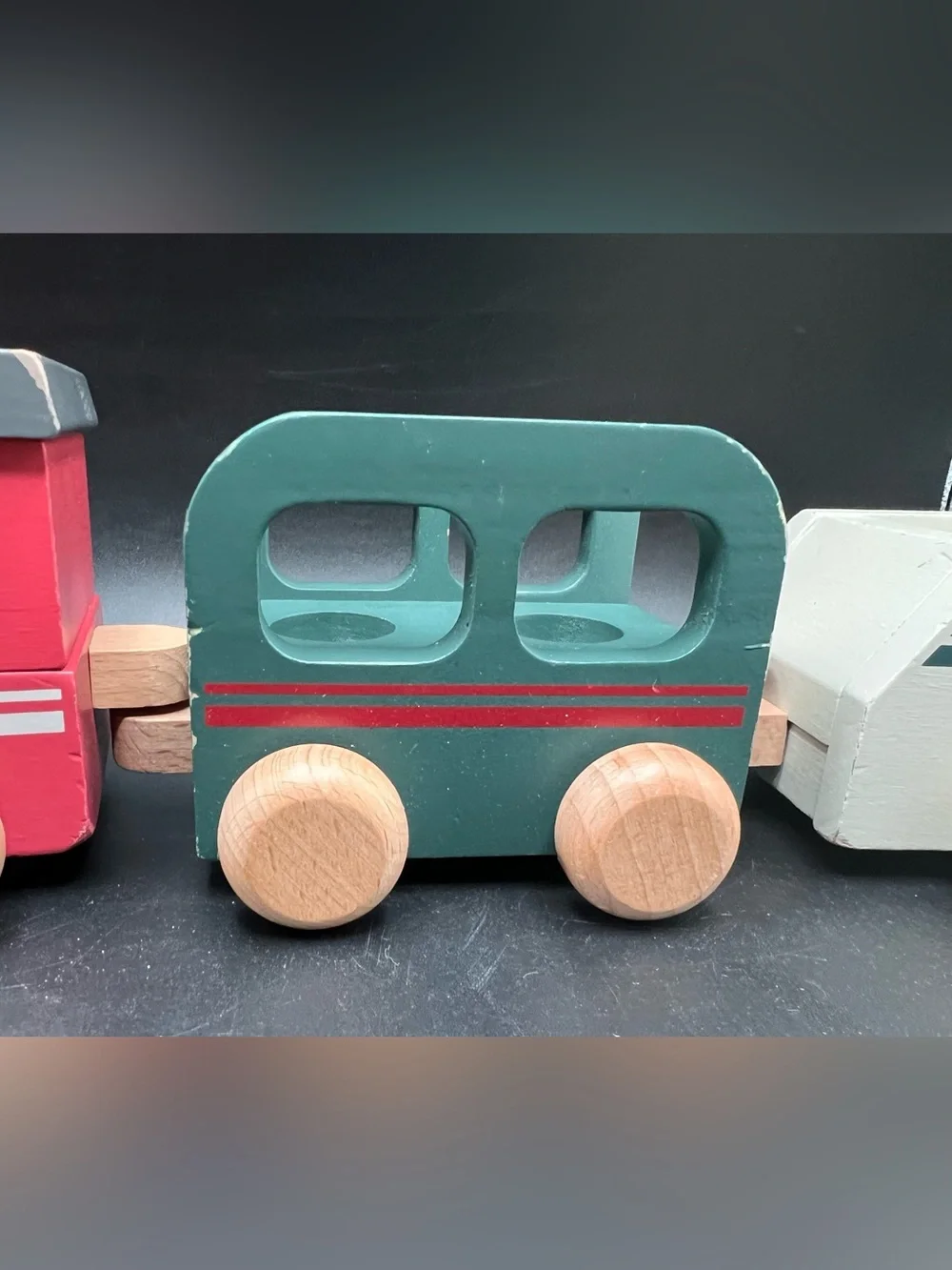 Wood Toy Train Set Hearth & Hand Magnolia Xmas Christmas Holiday Wooden